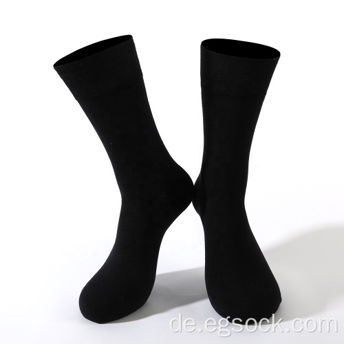 Umweltfreundliche schwarze, weiche, schwarze Bambus-Crew-Socken
